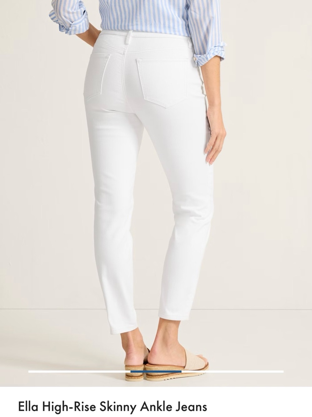 Tommy Bahama Ella High-Rise Skinny Ankle Jeans - White - Size 12 - NWT